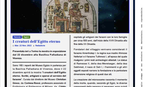 22-11-22 IlTitolo. I creatori dell’Egitto eterno